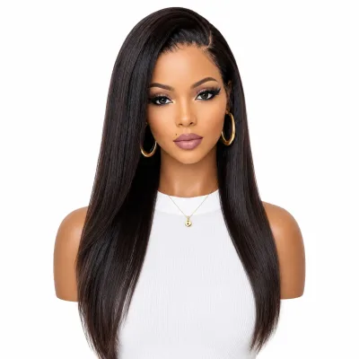 360 HD Lace Kinky Straight Human Hair Wig
