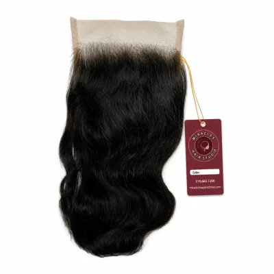 Remy Indian Wavy 5x5 Transparent Lace Human Hair Closure
