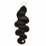 A ring of 20" body wave feather crochet human hair extensions