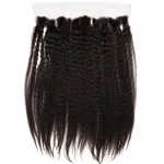 Brazilian Kinky Straight 13x4 Transparent Lace Human Hair Frontal | Miracles Hair Studio Oakland