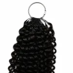 A ring of Kinky Curly Feather Crochet Hair