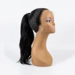 HD Lace Body Wave Human Hair Wig - Dark Brown with Highlights