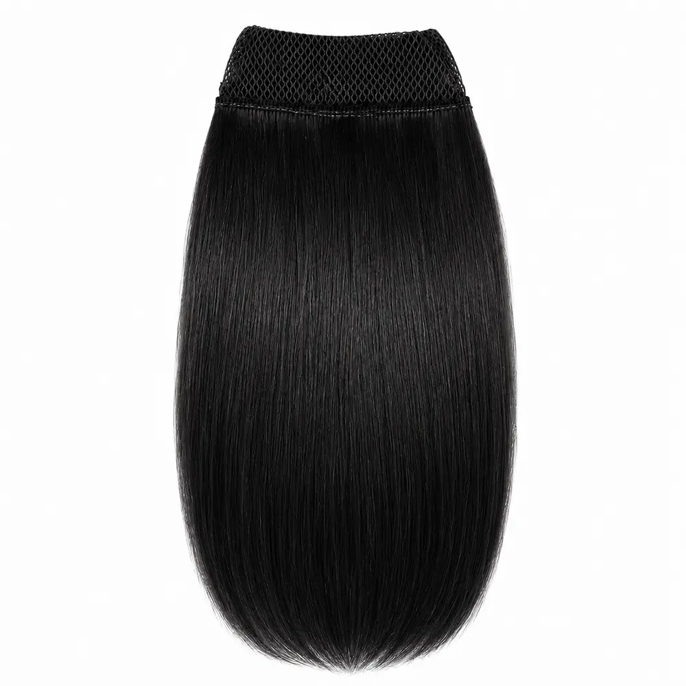 Natural Black Human Hair Ponytail Extensions Natural Black Human Hair Ponytail Extensions